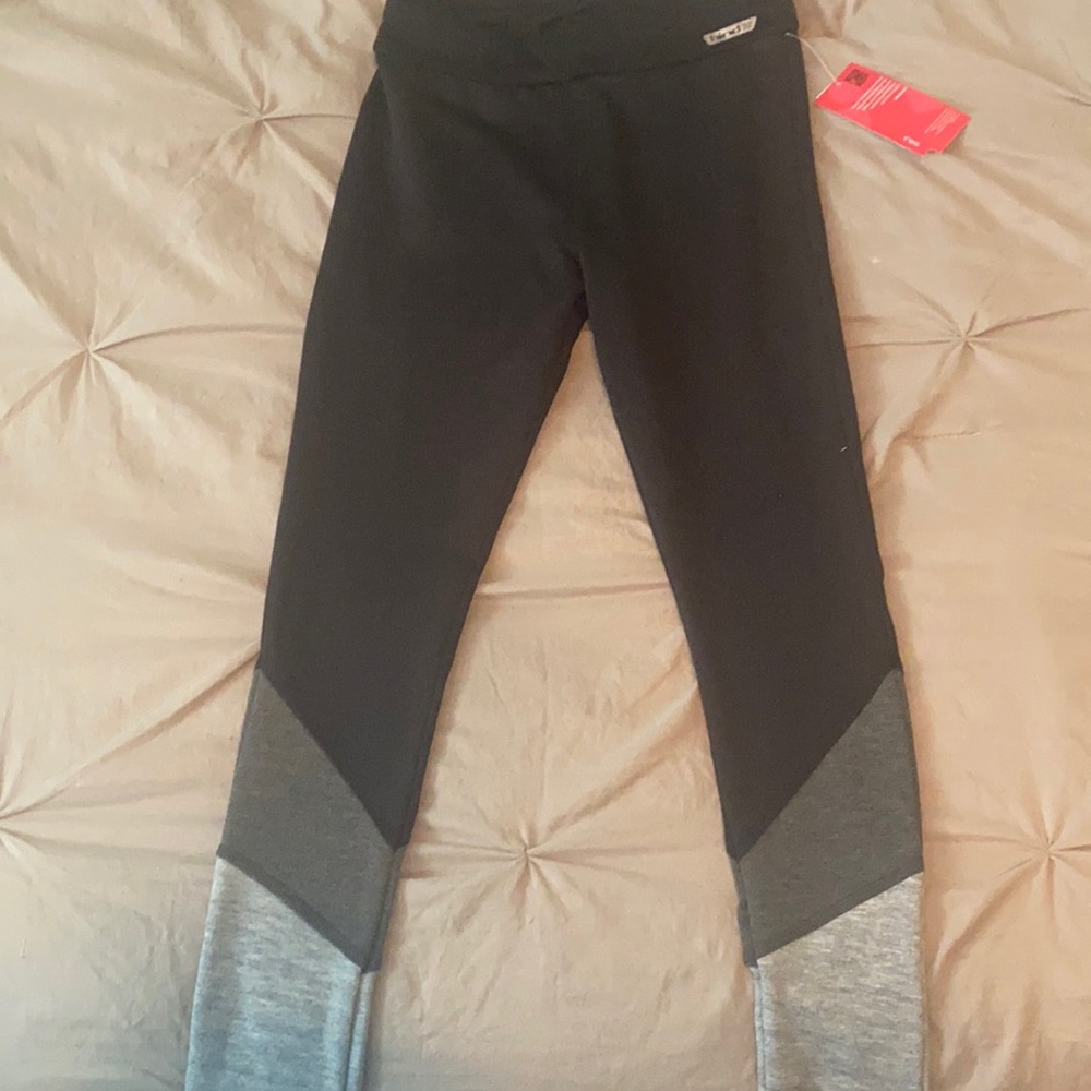 Cute Black and Grey Kids Girls Leggings